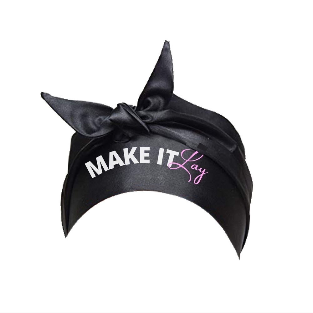 MAKE IT Lay Satin Edge Tie – O/S (Black)💰🔥